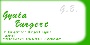 gyula burgert business card